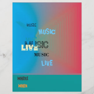 Volante de un evento musical colorido y moderno