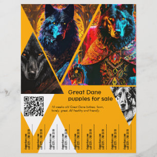 Volante de venta de cachorros