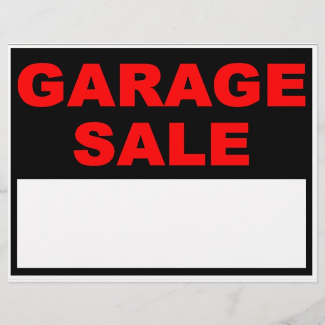 Volante de venta de garaje (Frente)