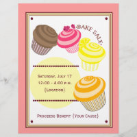 Volante de venta de pasteles - Pasteles