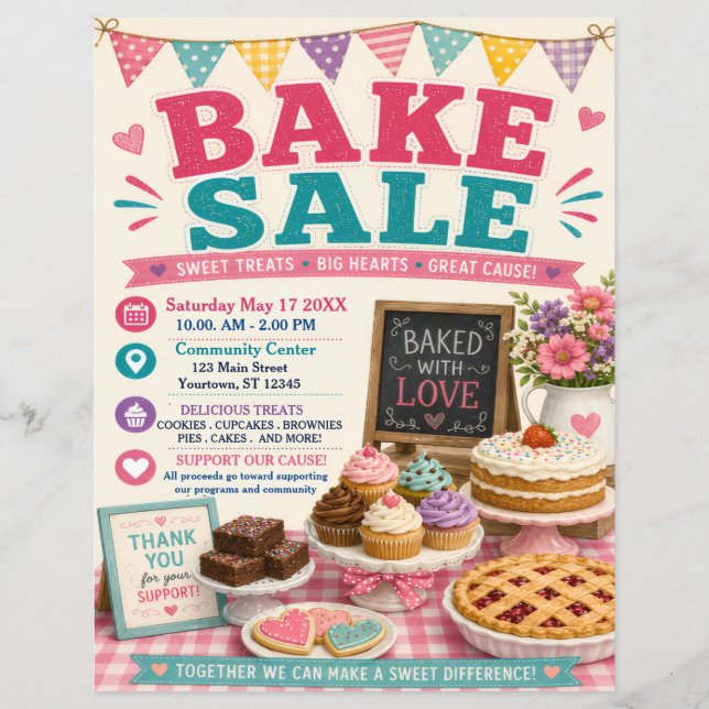 Volante de Venta de Repostería (Frente)