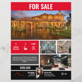 Volante de venta - Rojo moderno