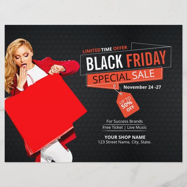 Volante de ventas del Black Friday (Frente)