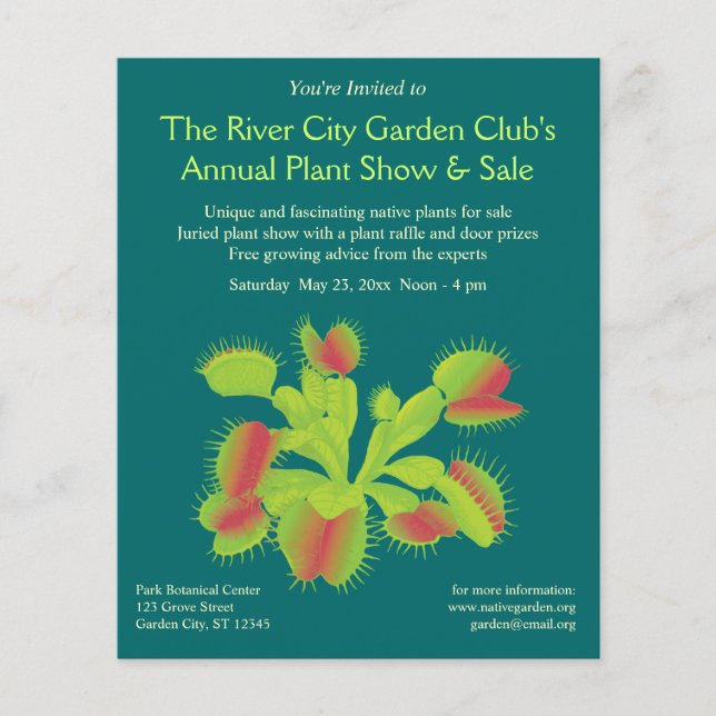 Volante de Venus atrapamoscas (Frente)