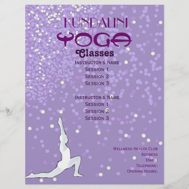 Volante de Yoga A4 (Frente)
