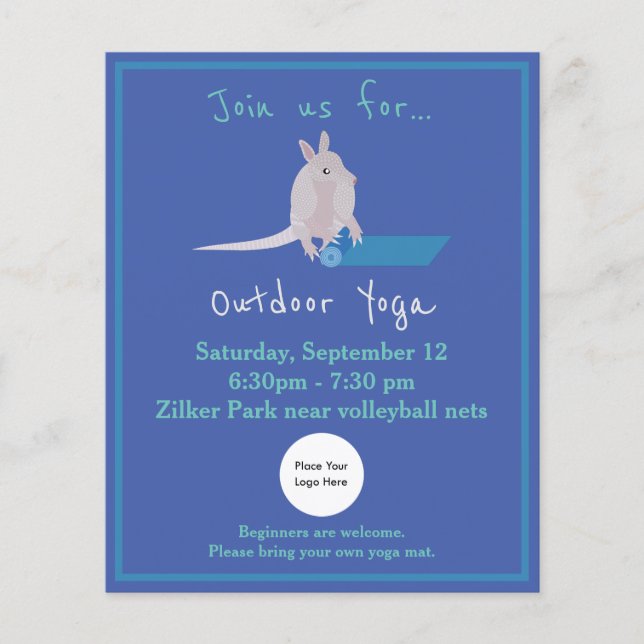 Volante de yoga al aire libre personalizable (Frente)