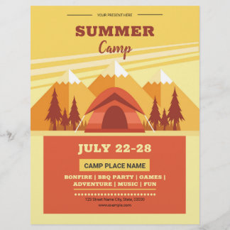Volante del campamento de verano