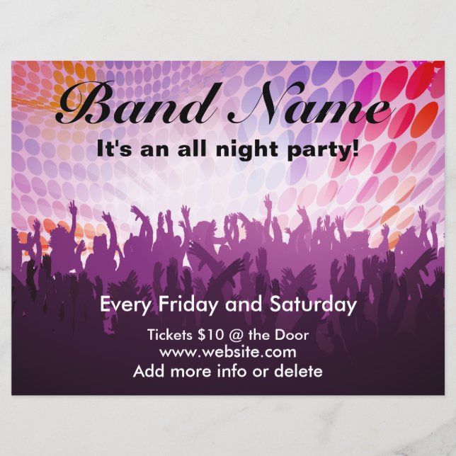 Volante del Concierto de Fiesta Toda la Noche (Frente)