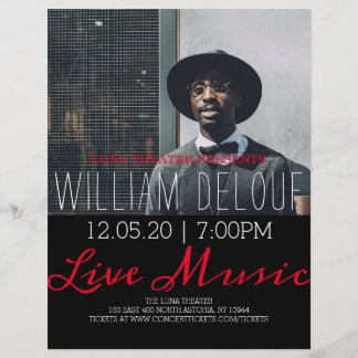 Volante del Concierto de Música en Vivo