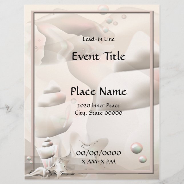 Volante del evento Ocean Seashells (Frente)