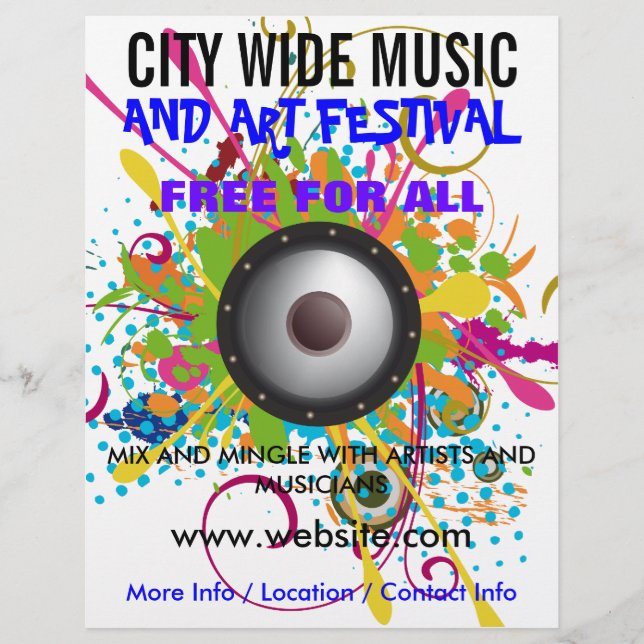 Volante del Festival de Música y Artes (Frente)