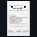 Volante del juego de ducha de Movie Love Quotes<br><div class="desc">Disfruta de tu ducha de novia con estos juegos sencillos y lindos. Consulte nuestra colección para ver más juegos de ducha de novias en el mismo estilo. Tenga en cuenta que estos juegos no son editables.</div>