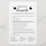 Volante del juego de ducha de Movie Love Quotes<br><div class="desc">Disfruta de tu ducha de novia con estos juegos sencillos y lindos. Consulte nuestra colección para ver más juegos de ducha de novias en el mismo estilo. Tenga en cuenta que estos juegos no son editables.</div>