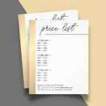 Volante del menú de belleza de la línea de oro de<br><div class="desc">Elegante diseño de plantillas de folletos para profesionales relacionados con la belleza. Diseño sencillo y elegante con una línea falsa de oro/negro y fondo blanco. Diseño elegante y limpio. Si necesita ayuda para personalizar de este producto,  por favor contáctenos.</div>