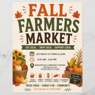 Volante del Mercado de Agricultores de Otoño