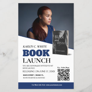 Volante del Personalizado de lanzamiento de libros