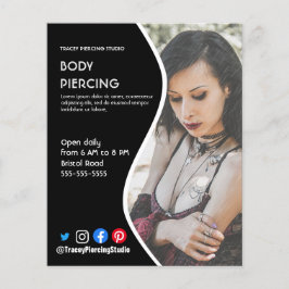 Volante del poster de ESTUDIO de PIERCING Body