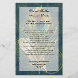 Volante del programa de la pluma de pavo real con 