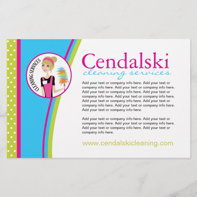 Volante del servicio de limpieza (Frente)