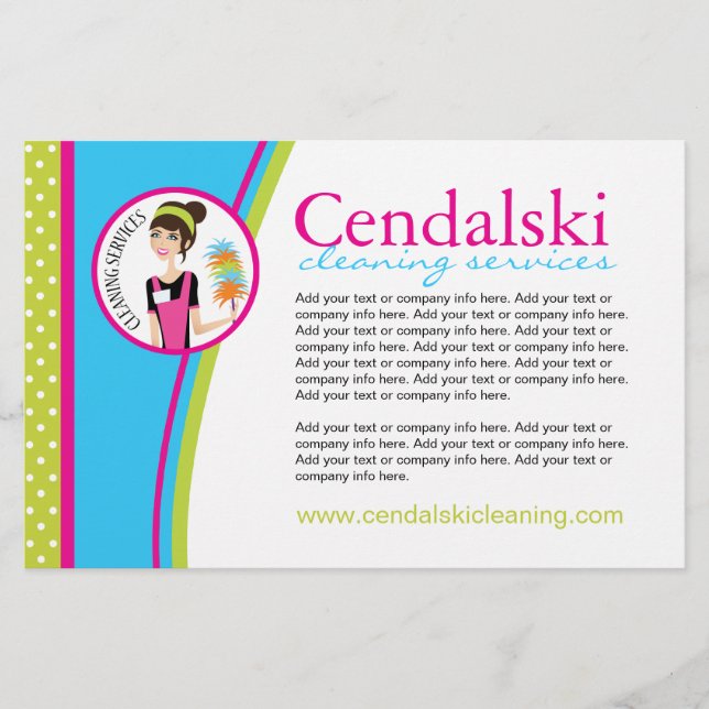 Volante del servicio de limpieza (Frente)