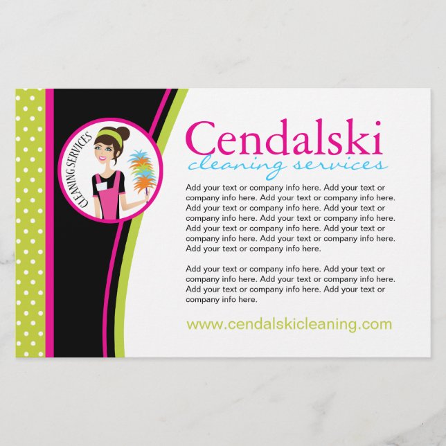 Volante del servicio de limpieza (Frente)