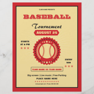 Volante del torneo de béisbol