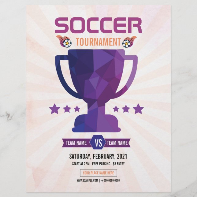 Volante del Torneo de Fútbol (Frente)