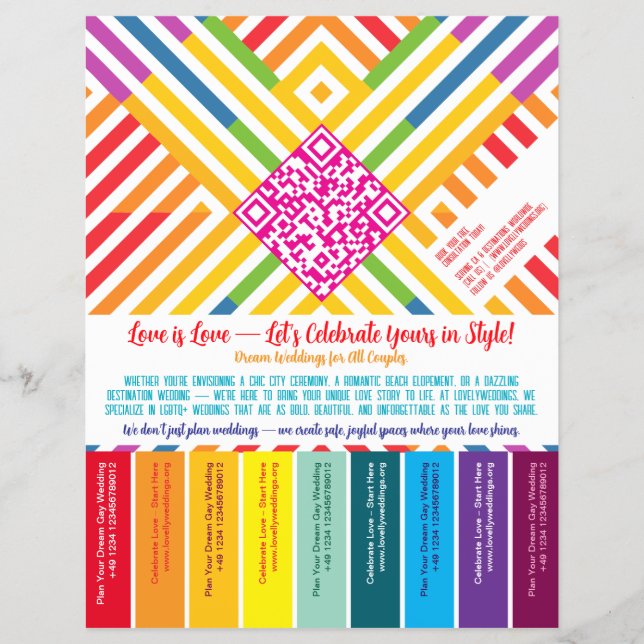 Volante desplegable LGBTQ+ (Frente)