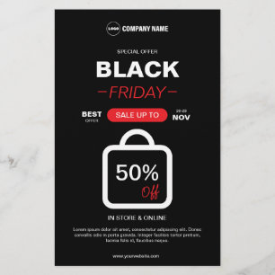 Volante editable Personalizado de Black Friday