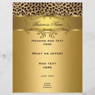 Volante Elegante Clásico Leopardo Negro Dorado ani