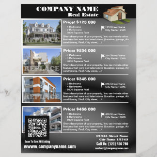 Volante elegante con código QR blanco (QR452)