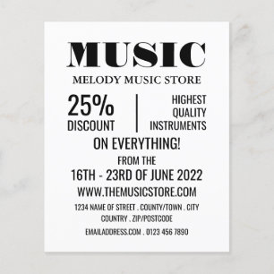 Volante elegante de la tienda de instrumentos musi