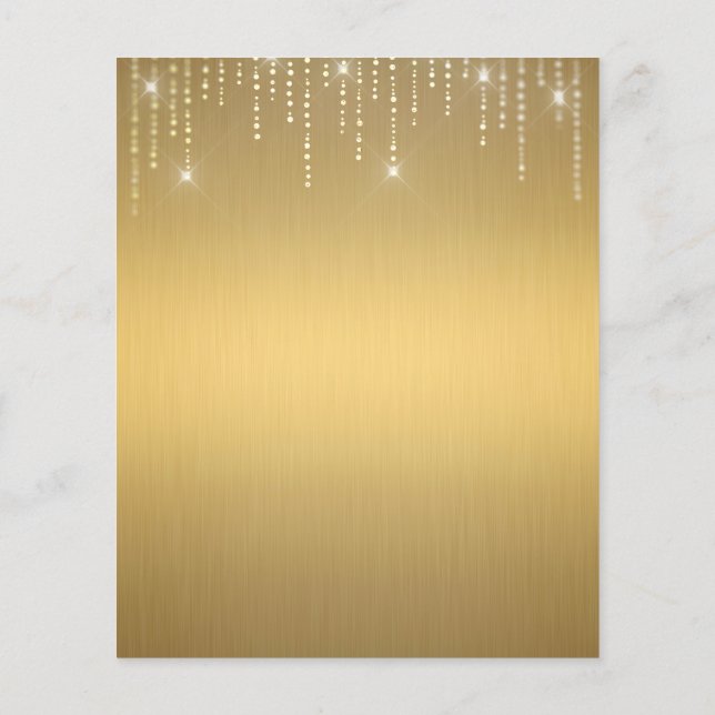 Volante elegante en blanco dorado (Atrás)