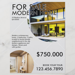 Volante geométrico inmobiliario minimalista