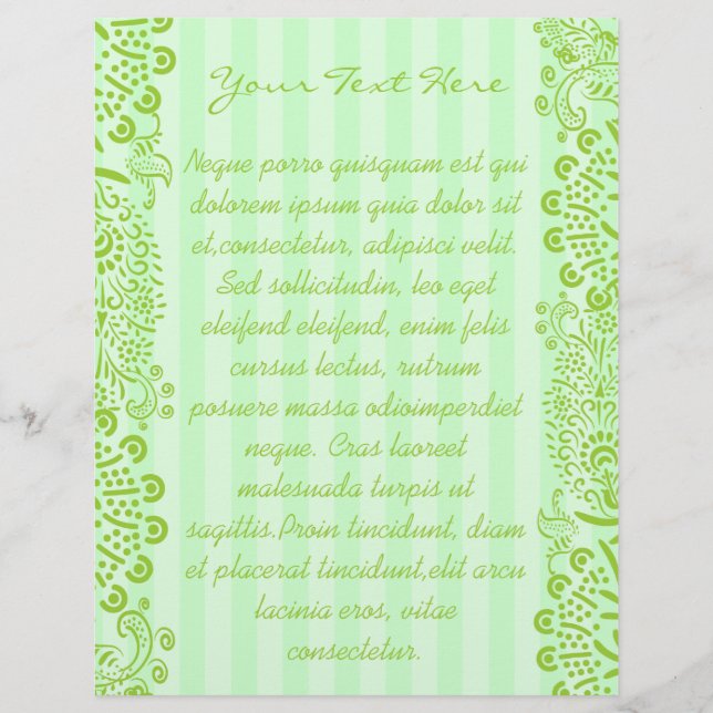 Volante Girado con Rayas Azules Verdes (Frente)