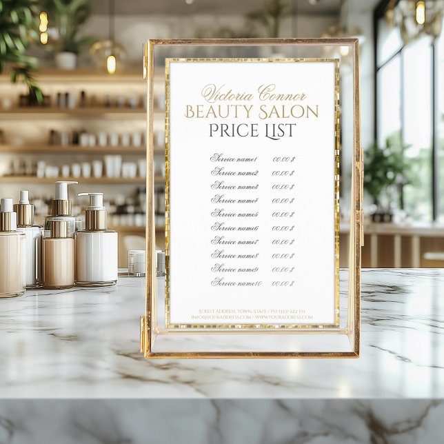 Volante Golden Metalizado Border Beauon Price List (Perfect for business)
