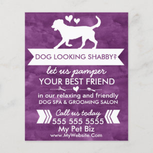 Volante "Grooming" de perro morado de moda - Perso
