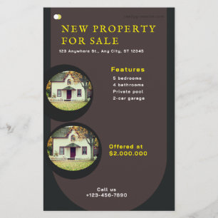 Volante inmobiliario moderno