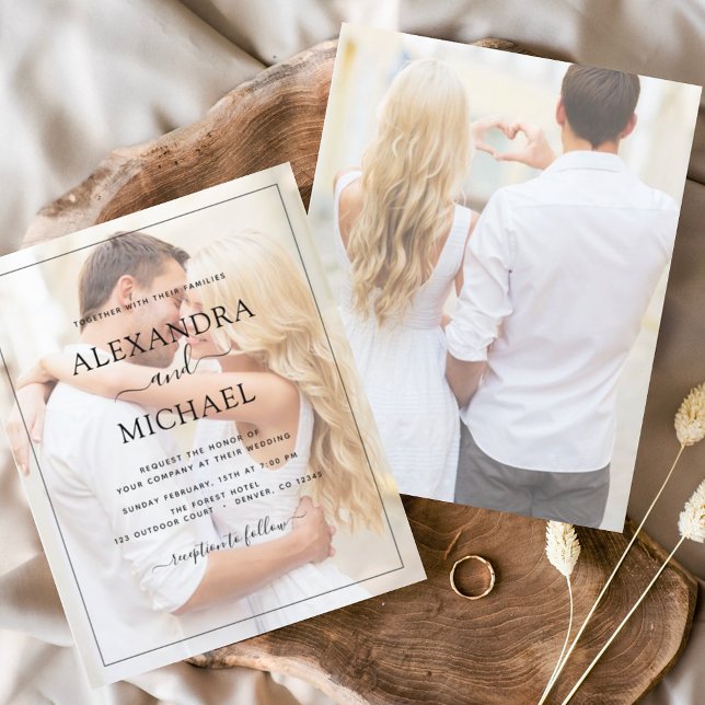 Volante Invitaciones a la Boda de Foto Presupuesta (Subido por el creador)
