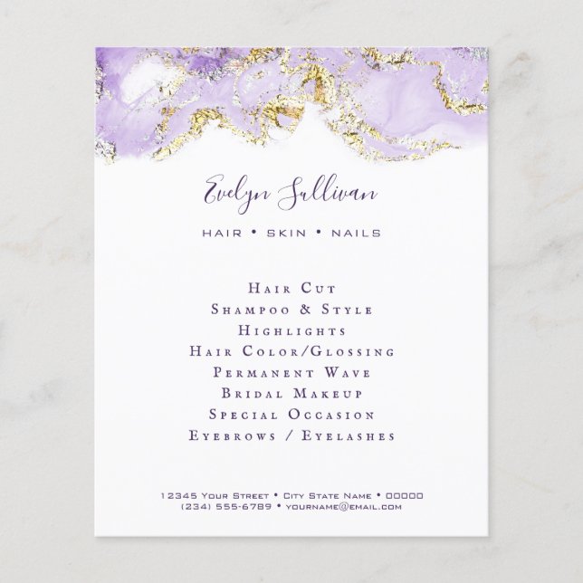 Volante Lavender Marbling Design (Frente)