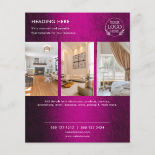 Volante minimalista de marketing de negocios Log