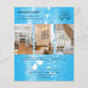 Volante minimalista de marketing de negocios Log