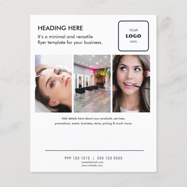 Volante Mínimo de Marketing Comercial de Fotografí (Frente)