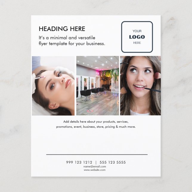 Volante Mínimo de Marketing Comercial de Fotografí (Frente)