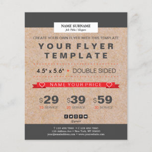 Volante moderno de banda Kraft de 4,5" x 5,6"