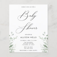 Volante moderno de invitaciones de Baby Shower