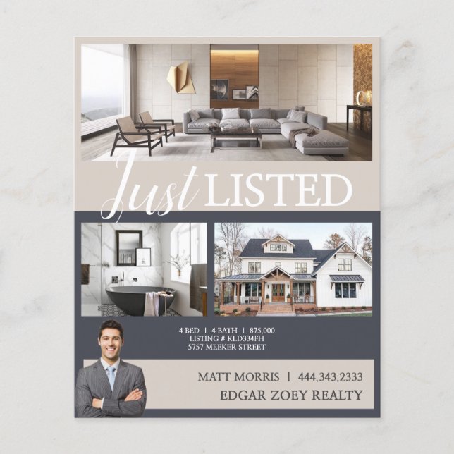 Volante moderno de la casa abierta del realtor inm (Frente)
