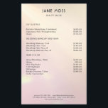 Volante moderno de salón de resplandor<br><div class="desc">Volante moderno de Salón Glow. Perfecto para peluquería,  maquillaje,  artistas de uñas y azotes y más. Edite el texto en minutos.</div>