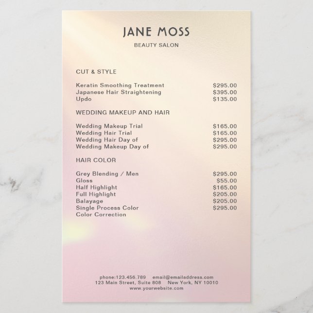 Volante moderno de salón de resplandor (Frente)