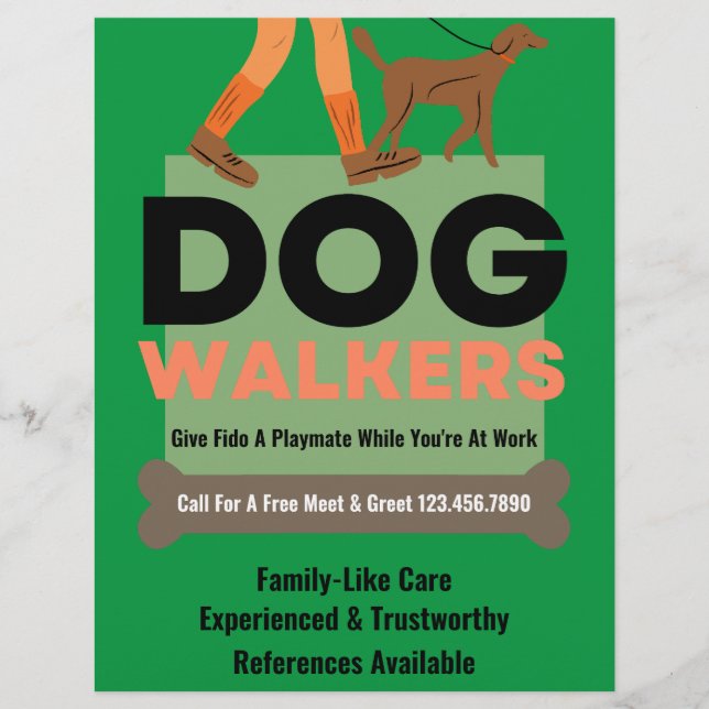 Volante moderno de teatro de muñecas de perro Walk (Frente)